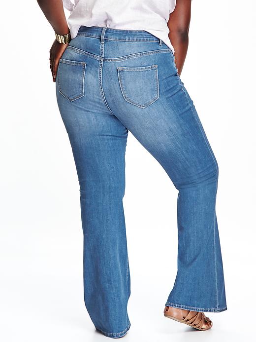 View large product image 2 of 2. Hi-Rise Vintage Flare Plus-Size Jeans