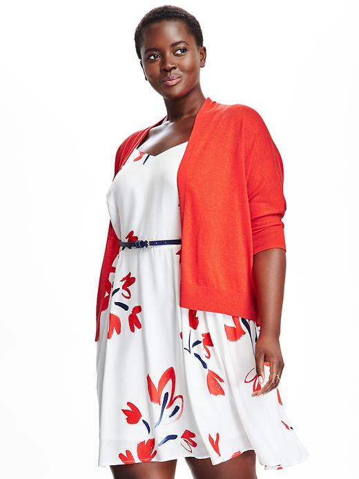 Image number 1 showing, Open-Front Plus-Size Cardigan