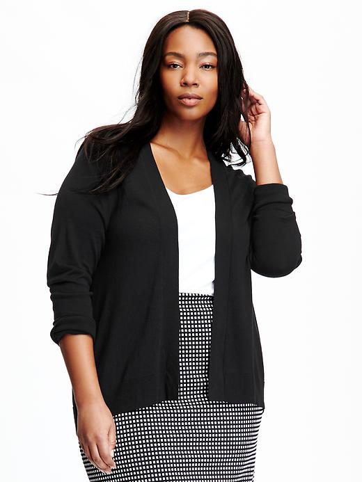 View large product image 1 of 1. Lightweight Plus-Size Open-Front Cardi for Women