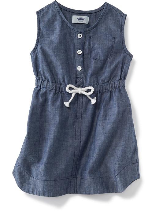 View large product image 1 of 1. Chambray Tank Dress for Baby
