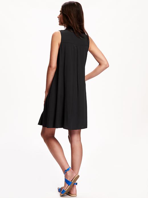Image number 2 showing, Sleeveless Trapeze Dress for Women