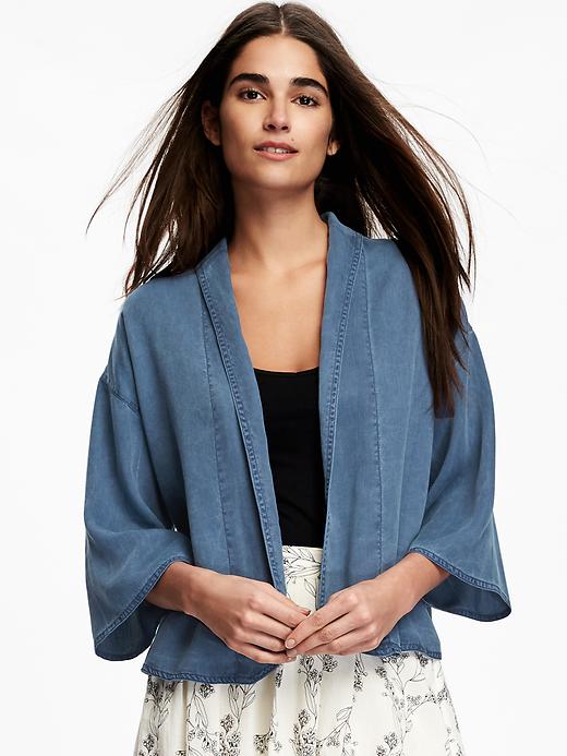 Image number 1 showing, Soft Open-Front Jacket for Women