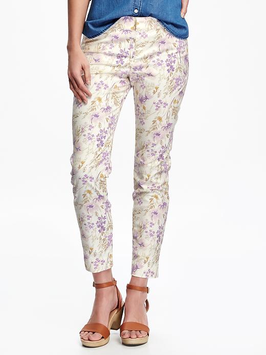 View large product image 1 of 2. Patterned Pixie Chinos for Women