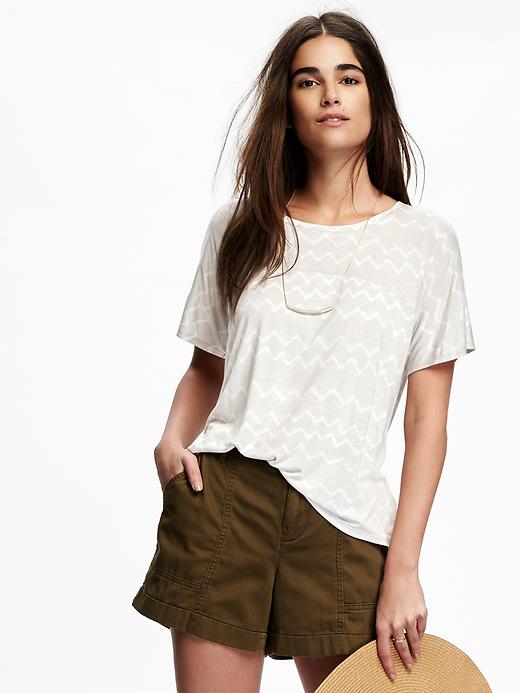 Image number 1 showing, Printed Oversized Top For Women