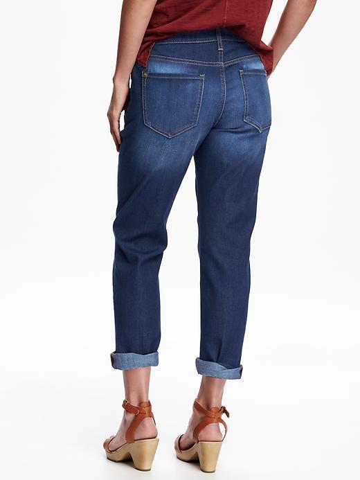 View large product image 2 of 2. Boyfriend Mid-Rise Straight Jeans for Women