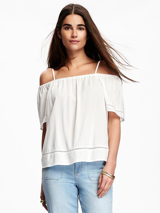 Image number 1 showing, Off-The-Shoulder Swing Blouse for Women