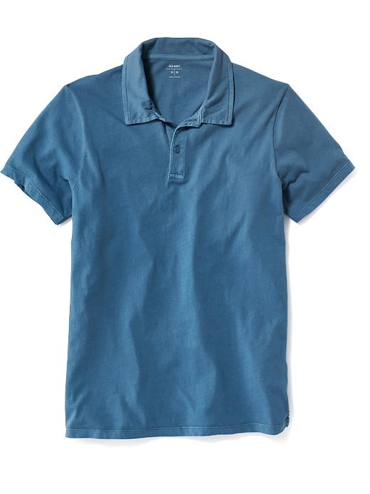View large product image 1 of 1. Garment-Dyed Jersey Polo for Men