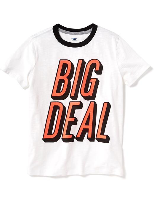 View large product image 1 of 1. "Big Deal" Tee for Boys