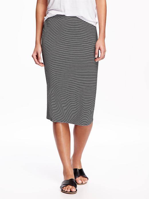 View large product image 1 of 2. Jersey Midi Pencil Skirt for Women