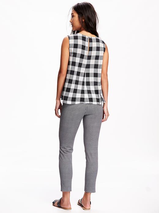 Image number 2 showing, Soft Plaid Trapeze Tank for Women