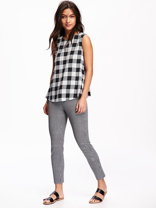 Image number 3 showing, Soft Plaid Trapeze Tank for Women