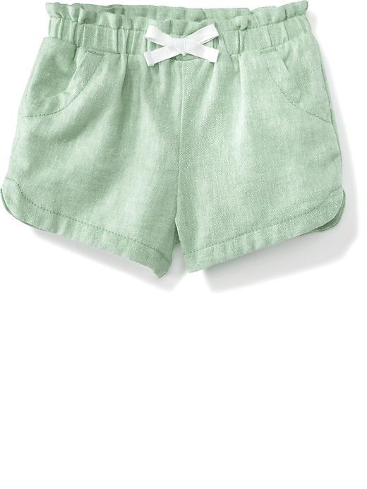 View large product image 1 of 1. Linen Blend Soft Shorts for Toddler