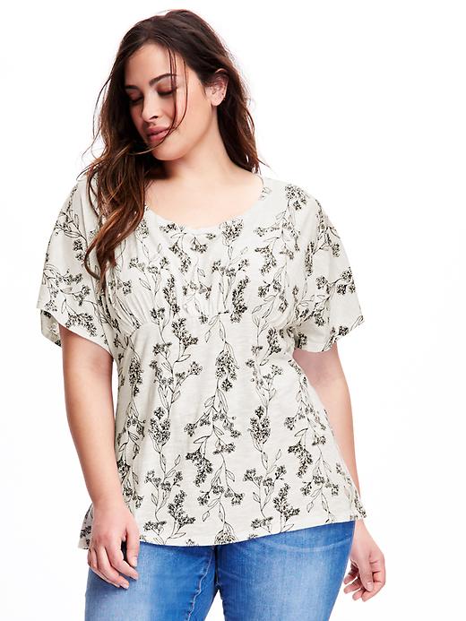 Image number 1 showing, Fitted Plus-Size Kimono Top