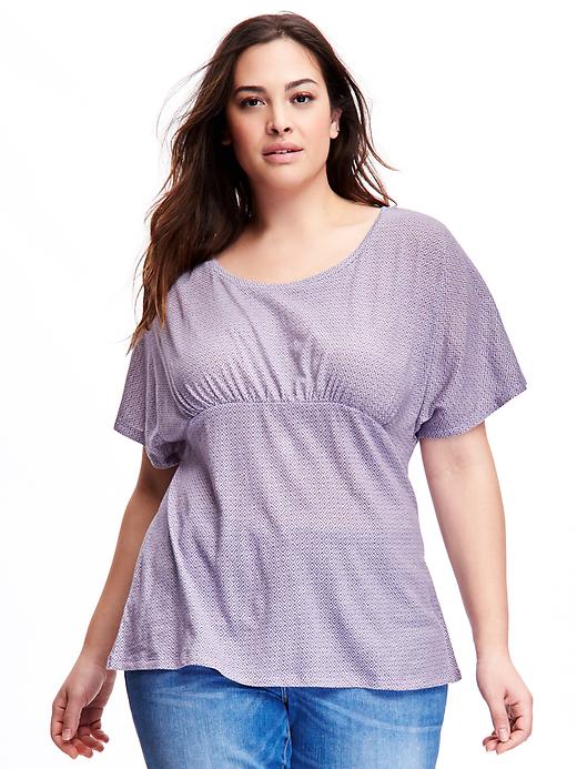 View large product image 1 of 1. Fitted Plus-Size Kimono Top