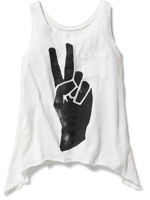View large product image 1 of 1. Graphic Pocket Tank for Girls