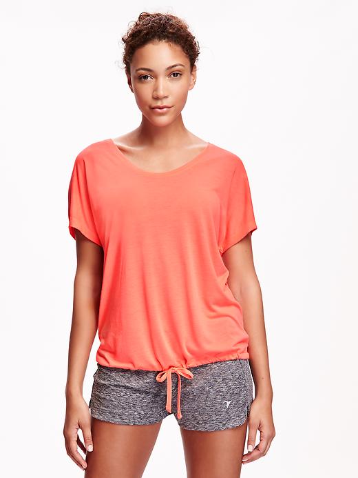 Image number 1 showing, Go-Dry Cool Drawstring Tee for Women
