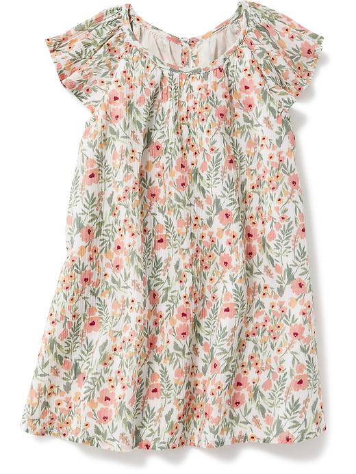 View large product image 1 of 1. Printed Flutter-Sleeve Dress for Baby