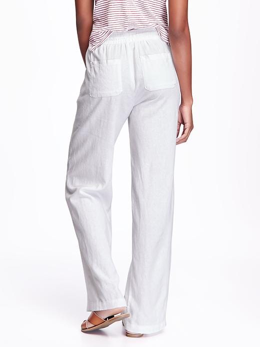 View large product image 2 of 3. Wide-Leg Linen Pants for Women