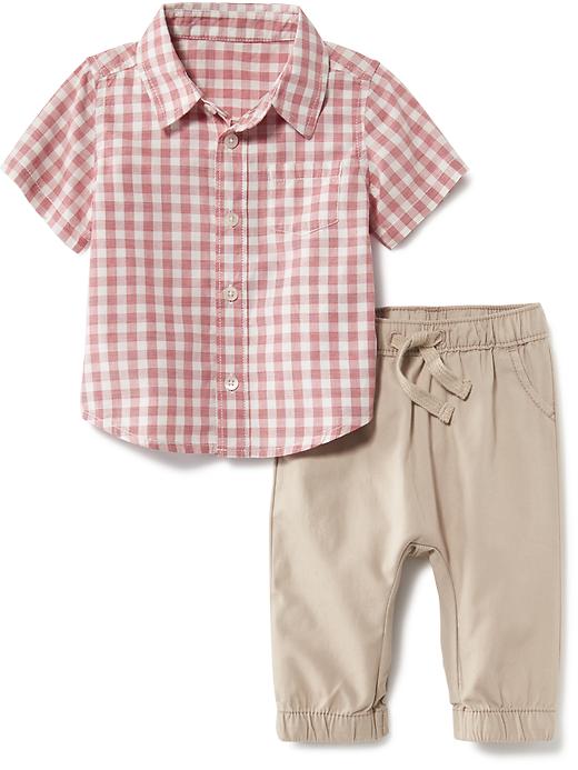 View large product image 1 of 1. Patterned Shirt & Jogger Set for Baby
