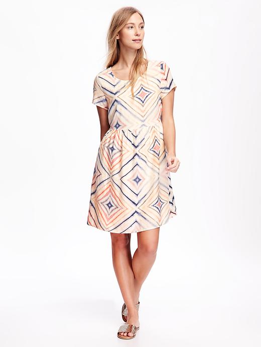 View large product image 1 of 1. Patterned Swing Dress for Women