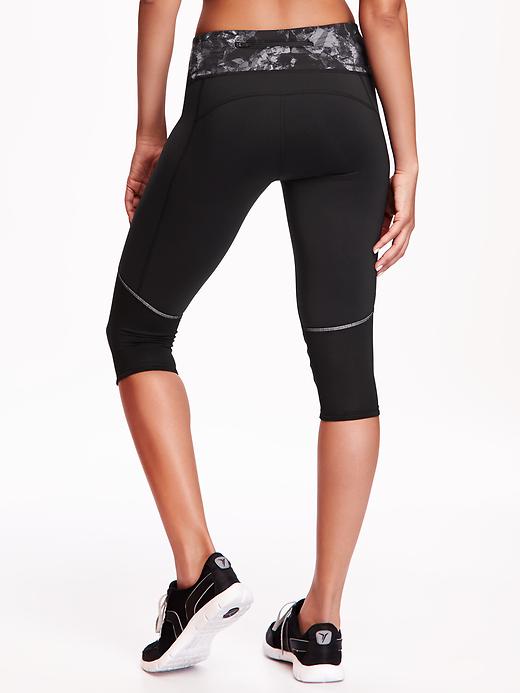 View large product image 2 of 2. Go-Dry Mid-Rise Run Crop for Women