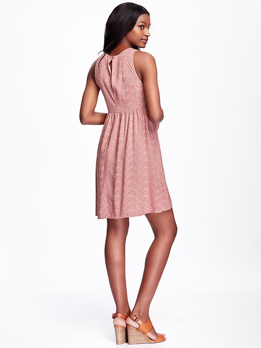 Image number 2 showing, Sleeveless Printed Swing Dress for Women