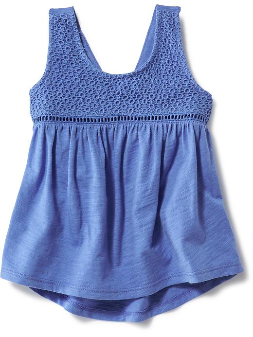 View large product image 1 of 2. A-Line Eyelet Tank for Toddler