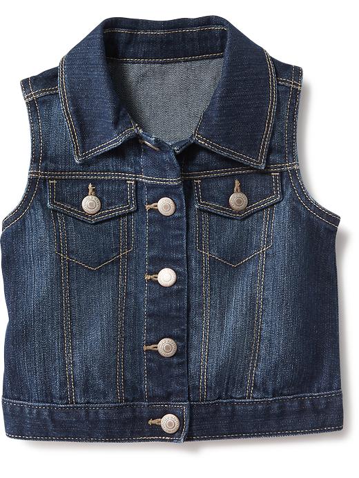 View large product image 1 of 1. Denim Vests for Toddler