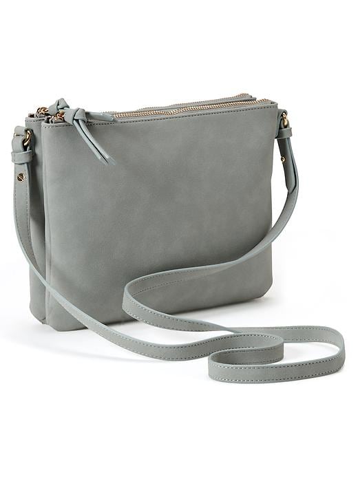 View large product image 1 of 2. Large Dual-Zip Crossbody Bag for Women