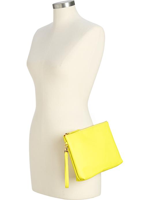 View large product image 2 of 2. Faux-Leather Clutch for Women
