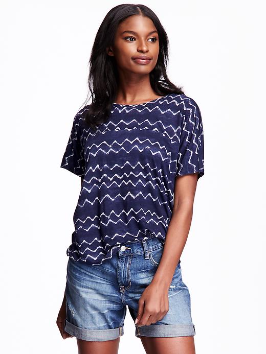 View large product image 1 of 1. Printed Oversized Top For Women