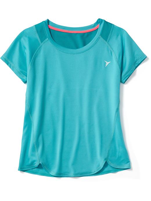 View large product image 1 of 1. Go-Dry Mesh Detail Tee for Girls