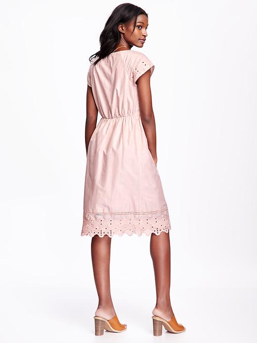 Image number 2 showing, Woven Cutwork Midi Dress