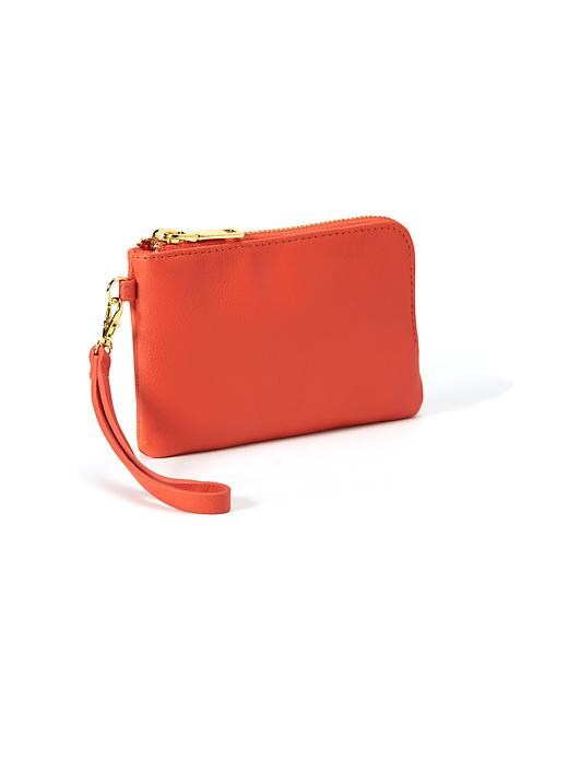 View large product image 1 of 1. Faux-Leather Wristlet for Women