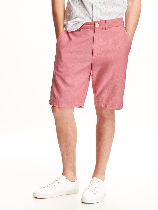 View large product image 1 of 2. Ultimate Slim-Fit Linen-Blend Shorts for Men (10")