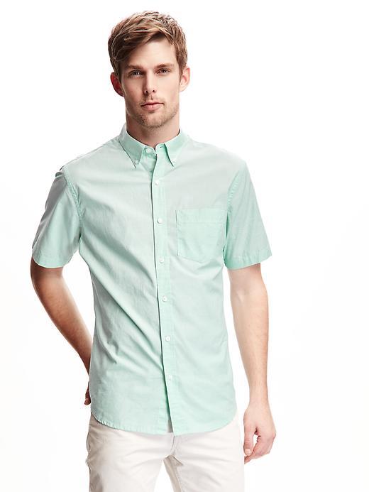 View large product image 2 of 2. Slim-Fit Poplin Shirt for Men