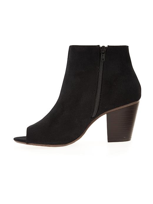 Image number 2 showing, Sueded Ankle Peep-Toe Booties for Women