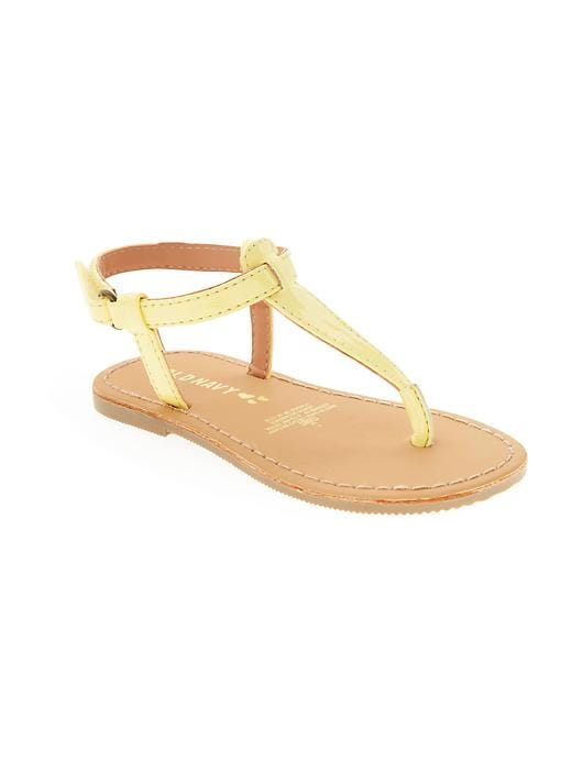 View large product image 1 of 1. Faux-Patent Leather T-Strap Sandal For Toddler