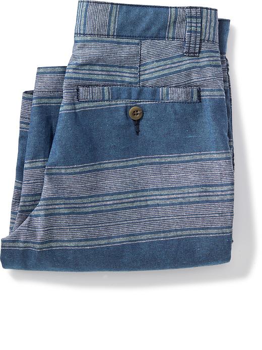 View large product image 2 of 2. Flat Front Striped Shorts for Boys