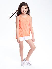 View large product image 3 of 3. White Denim Short Shorts for Girls