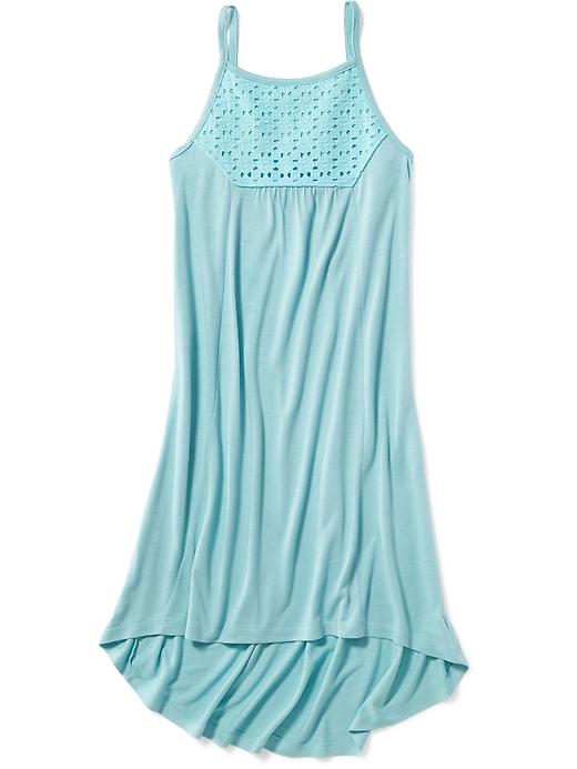 View large product image 2 of 2. Eyelet Hi-Lo Midi Dress for Girls