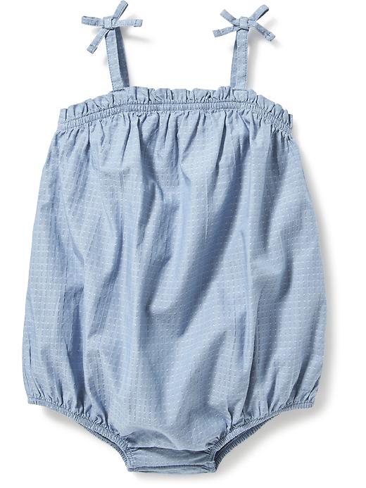 View large product image 1 of 1. Chambray Bubble One-Piece for Baby