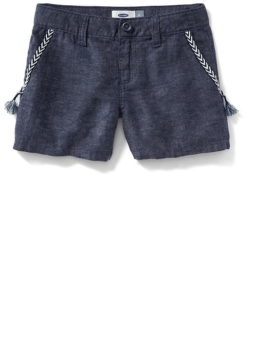 View large product image 1 of 1. Linen-Blend Shorts for Girls