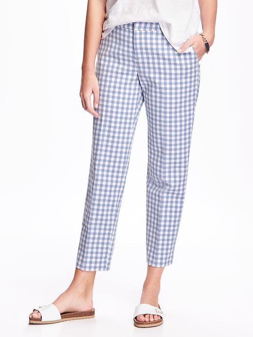 View large product image 1 of 3. Relaxed Mid-Rise Harper Trousers for Women