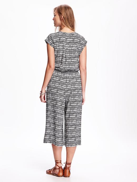 Image number 2 showing, Printed Wide-Leg Jumpsuit for Women