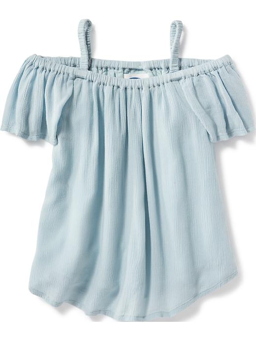 View large product image 1 of 1. Off-Shoulder Crinkle-Gauze Top for Toddler