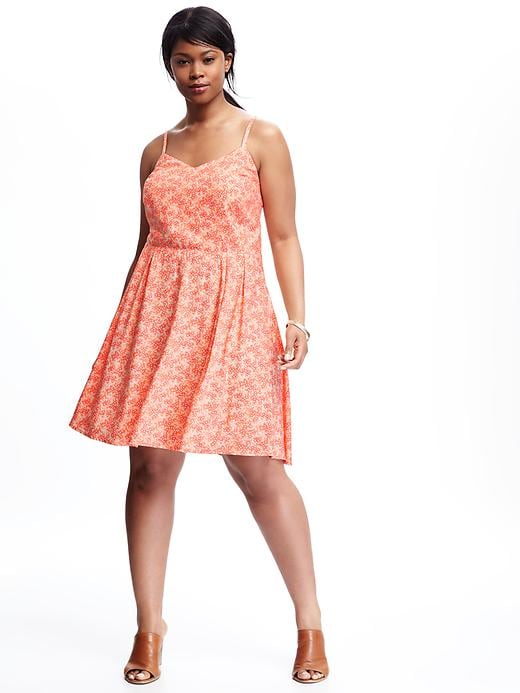 Image number 1 showing, Printed Fit & Flare Plus-Size Dress