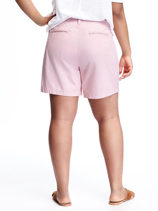 View large product image 2 of 2. Relaxed Mid-Rise Plus-Size Shorts (7")