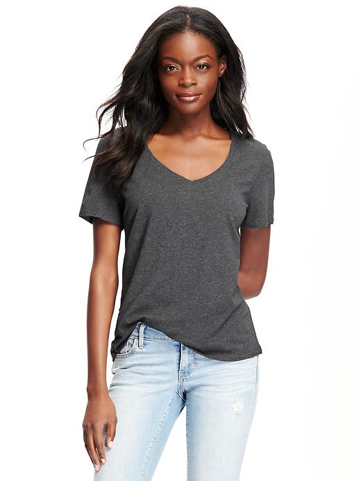 Image number 1 showing, Relaxed V-neck Tee for Women