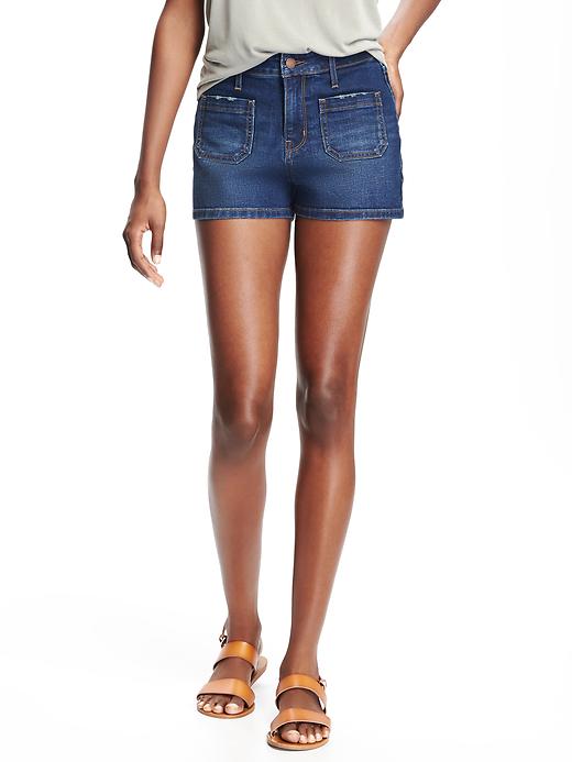 View large product image 1 of 1. High-Rise Denim Shorts for Women (3")